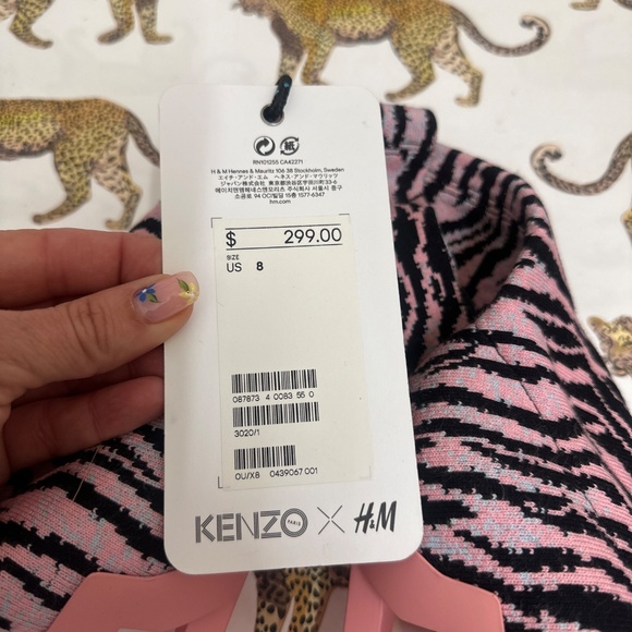 NWT Kenzo x H&M heel boots pink/black zebra - Picture 5 of 6